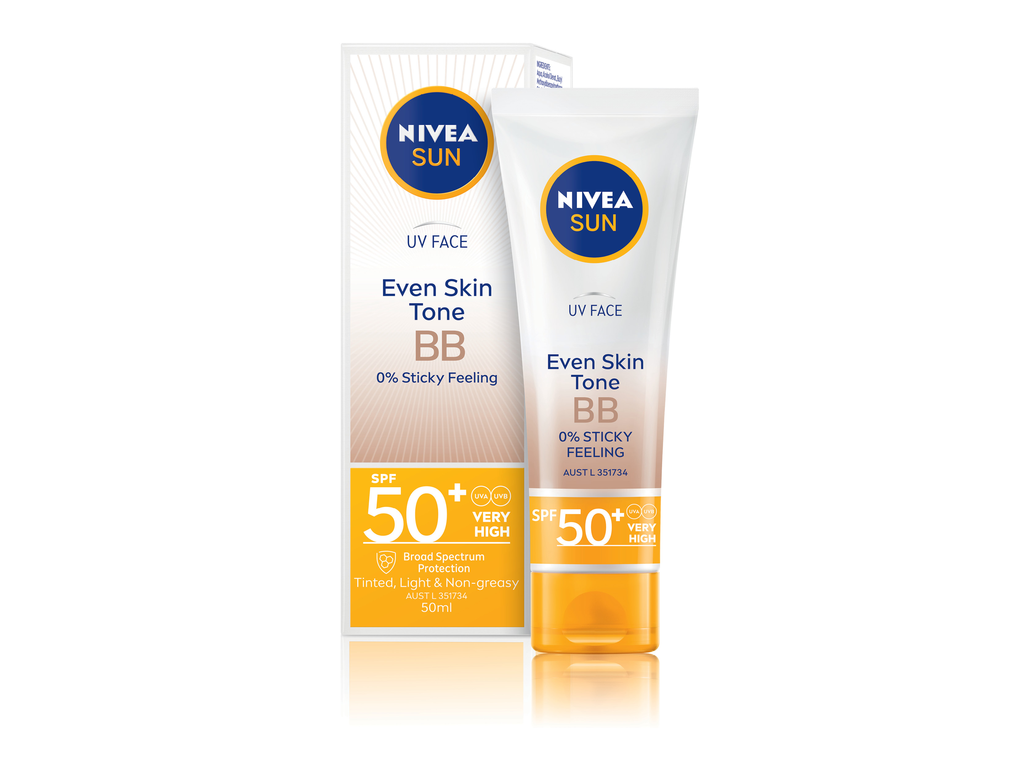 Buy NIVEA Sun UV Face Sunscreen BB Cream SPF50 50ml Online at Chemist